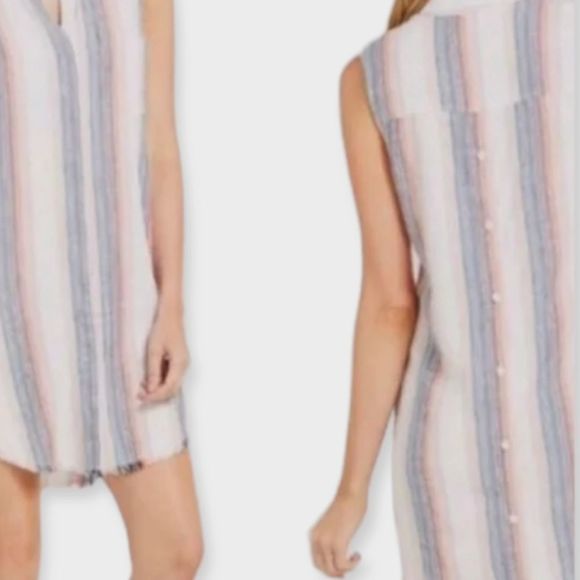 Anthropologie cloth and stone Linen Shirt Dress Size Medium - Picture 2 of 13